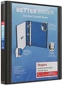 Staples 1-inch 3-Ring Better Binder, Black, 3/Pack (ST55838-CCVS)