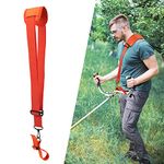 SUNMON Trimmer Shoulder Strap, Adjustable Weed Eater Strap Compatible with Ego/Dewalt/Greenworks String Trimmer and Other Types of Weed Eaters, Weed Wacker Strap for Garden Brush Cutter(Orange)