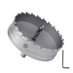 100mm（≈ 4 inch） Metal Steel Hole Saw with 2 Drill Bits, Hole Cutter for Thick Metal,Stainless Steel,Iron,Metal Sheet and Wood (100mm（≈ 4 inch）)