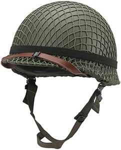 Sylphid Outdoor Green WW2 US M1 Helmet Steel Field with Net Cover cat Eye Belt