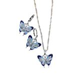 Silver Butterfly Necklace and earring set.