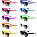 Morcheiong 10Pack Neon Colors Sunglasses Bulk Party Favors Goody Bag Fillers Gift for Beach Pool Birthday Party(10 Color)