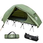 Night Cat Camping Cot Tent - Waterproof 1-Person Off-Ground Combo Cot Bed for Adults Portable Easy Set-up Tent