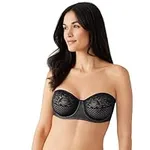 Wacoal Women's Visual Effects Strapless Minimizer Bra, Black, 38DDD