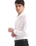 Arrow New York Men's Solid Slim fit Formal Shirt (ARES0920_White_42