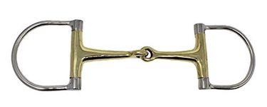 ProRider Horse English Western 5-1/2" Mouth D-Ring Snaffle Brass Horse Bit 35552C