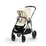 Cybex Gazelle S Stroller – Modular Double Stroller for Infant and Toddler, Includes Detachable Shopping Basket, Over 20+ Configurations, Folds Flat for Easy Storage – Taupe Frame with Seashell Beige Seat