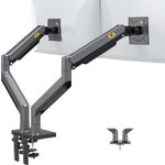 NB North Bayou Dual Monitor Arm Ultra Wide Full Motion Swivel Monitor Mount with Gas Spring for 22''-32'' Monitors with Load Capacity from 4.4 to 33lbs for Each Arm Height Adjustable Monitor Stand G35