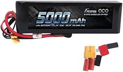 Gens ace 5000mAh 11.1V 3S 50C 3 Cell LiPo Battery Pack with XT60 and Deans Plug (Updated) for Traxxas RC Cars Slash vxl Slash 4x4 vxl E-maxx Brushless Axial e-revo Brushless and Spartan Models