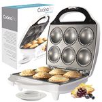 Mini Pie and Quiche Maker - Nonstick Baker Cooks 6 Small Quiches or Pies in Minutes- Dough Cutting Circle for Easy Dough Measurement- Better than Pie Tins, Pans, Valentines Day Baking, Holiday Cooking