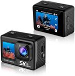 Sixmou SU7 4K 60fps Action Camera with Dual Screen,Remote Control,Image Stabilization, Outdoor Sports Underwater Video Camera for Diving,Skiing,Motorcycle and Bike Helmet Camera