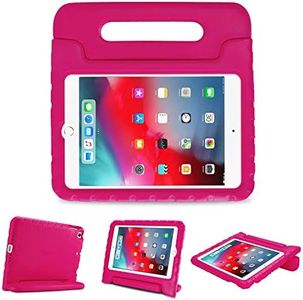 ProCase iPad Mini 5 / Mini 4 2015 Kid Case, Light Weight Kids Shock Proof Convertible Stand Handle Super Protective Non-Toxic Kid Cover for 2019 Apple iPad Mini 5/iPad Mini 4 -Magenta