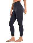 CRZ YOGA Womens Brushed Naked Feeling Workout Leggings 25" - High Waisted Gym Compression Athletic Tummy Control Yoga Pants Intersellar Black X-Small