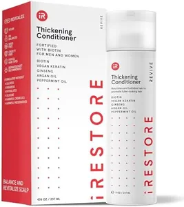 iRESTORE Biotin Hair Conditioner for Damaged Dry Hair - Biotin Conditioner for Fine Hair Growth, Volumizing Thickening Conditioner with Ginseng & Argan Oil to Moisturize, Pair With Hair Loss Shampoo