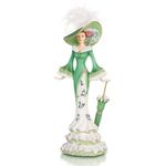 The Bradford Exchange 'My Wild Irish Rose' - Patriotic Lady Figurine with Shamrock Design - Hand Crafted & Hand Painted