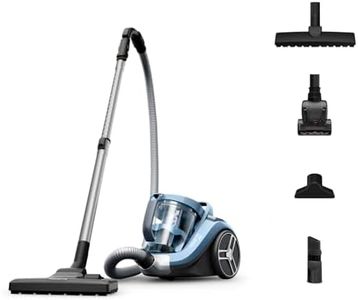 Rowenta Compact Power XXL Aspirateur sans sac, Moteur haute efficacité, 2,5 L, Compact, Facile à vider, Technologie cyclonique, Large rayon d'action RO4871EA, Bleu