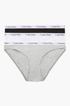 Calvin Klein Carousel 3 Pack Bikini Knickers Medium Black/White/Grey Heather