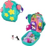 Polly Pocket Pocket World Cactus Cowgirl Ranch Compact with Fun Reveals, Micro Polly and Shani Dolls, 2 Horse Figures and Sticker Sheet; for Ages 4 and Up