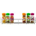 andrew james Spice Rack for Inside Cupboard Door, Wall Mounted Herb Rack, No Construction Needed, Metal Spice Organiser Storage Shelf for Back of Door, Fixings (1 Tier)