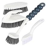 GIPTIME Brush for Cleaning, 4PCS Cleaning Brushes Includes Kitchen Cleaning Brush, Scrub Brush Comfort Grip, Clean Brush for Bathroom, Shoe Brush Track Groove Gap Cleaning Brushs Tool