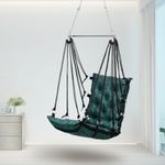 Swingzy Hanging Swing Chair/Swing for Adult/Swing for Indoor & Outdoor/Swing Chair for Adults for Home, 200 Kgs Weight Capacity (Dark Green, Free Hanging Accessories)