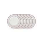 La Opala Diva Sovrana Collection Opal Glass Crockery | Quarter Plate Set of 6 Moroccan Pink | Side Plate for Snacking & Gifting | Microwave Safe | 100% Vegetarian | Extra Strong | Super Light & White