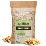 Chandra Whole Foods – Pine Nuts 1KG - Low-GI Pine Nuts for Snacking, Salads, Baking & Cooking - Gluten-Free Keto Pine Nut, Rich in Protein & Vitamins