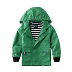 M2C Boys Raincoat Hooded Jacket Outdoor Light Windbreaker Green 6/7