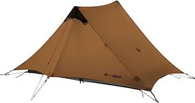 RXFSP 3F UL Gear Lanshan Ultralight Tent 3/4 Season Camping Tent, Ideal for Camping in The Garden, Outdoor Lightweight Camping Shelter and Hiking Tent (3 Seasons, Khaki-2 Person)