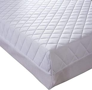 Thick Cot Bed Mattress 160x80 cm - Extra Breathable Baby Toddler Foam Anti Allergy (Fits Mamas & Papas Sizes) Quilted Zip Removable White Cover Made in England (160 x 80 x 13 CM)