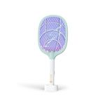 Toreto Mosquito Killer Racket Bat 1800 mAh Rechargeable Handheld Electric Mosquito Swatter with Swift Kill Teq, Charging Stand & Powerful Battery and LED Touch Panel (Green)