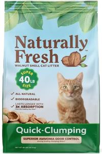 Naturally Fresh Cat Litter Made From Walnut Shells, 1-2 Cats, Unscented, Upcycled, Easy Scooping, Sustainable, 40 Lbs