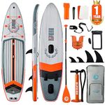 Niphean Inflatable Stand Up Paddle Board with Balanced Wing Design and Durable SUP Accessories, 11’ Stable Inflatable Paddle Boards for Adults & Youth of All Skill Levels