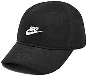 Nike Boy`s Heritage86 Futura Adjustable Hat (Black(8A2902-023)/White, 2-4T)