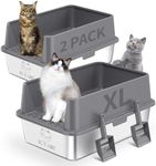 2 Pack Stainless Steel Cat Litter B