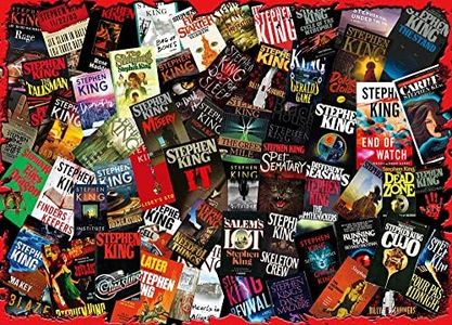 King of Horror Collage Puzzle for Adults Inspired by Stephen King | Difficult 1000 Piece Jigsaw Puzzle Toy | Interactive Brain Teaser for Game Night | 28 x 20 Inches