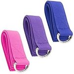 3 Pcs Yoga Straps D-Ring Buckle Yoga Strap Durable Yoga Stretching Belt Yoga Stretching Strap for Yoga Practice Pilates Exercise Dance Fitness