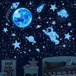 Glowing Stars for Ceiling, 1008 PCS Glow in The Dark Stars,Space Wall Decals Solar System Galaxy Planets Wall Stickers for Kids, Wall Decor for Girls Kids Bedroom Nursery Birthday Party Favor