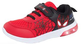 Boys Spiderman Light Up Trainers Red EU 32 / UK 13