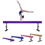 8FT Adjustable Height Balance Beam, High-Low Floor Gymnastics Practice Beam for Kids/Adults, Gymnastics Beam for Training Practice and Professional Home Training Beam with Legs