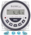 Leyden Smart Digital Electronic Programmable Switch Timer 230 Volt AC, 30 A , TM619H-2 4 Pin - 18 Programs - Replaceable Battery (White)