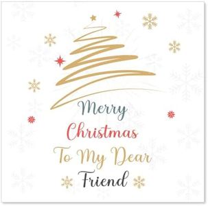 Papa Prints® Special Friends Christmas Cards 2023 (145 x 150 mm) Friend Christmas Card Female Special Christmas Card Friend with Envelope Special Christmas Cards for Special Friends