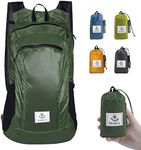 4Monster Hiking Daypack,Water Resistant Lightweight Packable Backpack for Travel Camping Outdoor (Army Green-2, 24L)