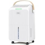 Dehumidifier for Basement with Drain Hose Max 34 Pints, KNKA 2500 Sq.Ft Dehumidifiers for Home, Large Room, Bathroom, Three Operation Modes, Intelligent Humidity Control, Dry Clothes, 24HR Timer