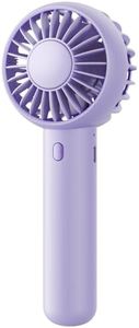 Gaiatop Mini Portable Fan, Small and Powerful, Cute Design 3 Speed Personal Handheld fan and Desktop with Base, Lightweight USB Rechargeable for Travel Lash Makeup Girl Women Summer Gift Purple