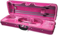 SKY 4/4 Full Size Violin Oblong Case Lightweight with Hygrometer Pink/Pink