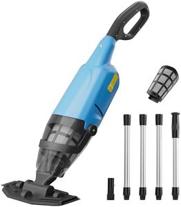 Pool Vacuum for Above Ground Pool, Cordless Pool Vacuum for Inground Pools and SPA Hot Tub, Rechargeable Handheld Pool Cleaner with 90Min Runtime, Powerful Suction for Sand, Leaves & Debris