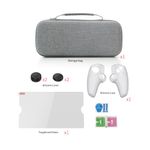 New World Accessories for PlayStation Portal Console Carrying Case Storage Bag for PS5 Portal Player with Tempered Glass Screen Protector + Cover Case+ Grips