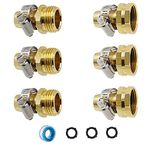 Aluminum Female and Male Hose Connector with Clamps Suitable for 3/4" and 5/8" Garden Hose Repair Kits.(Pack of 3)