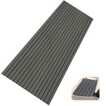 EVA Foam Boat Flooring Sheet Bevel Edge Marine Faux Teak Decking Carpet for Yacht Floor,94.5"x35.4" Non Skid and Simple Installation (Dark Grey -Black)